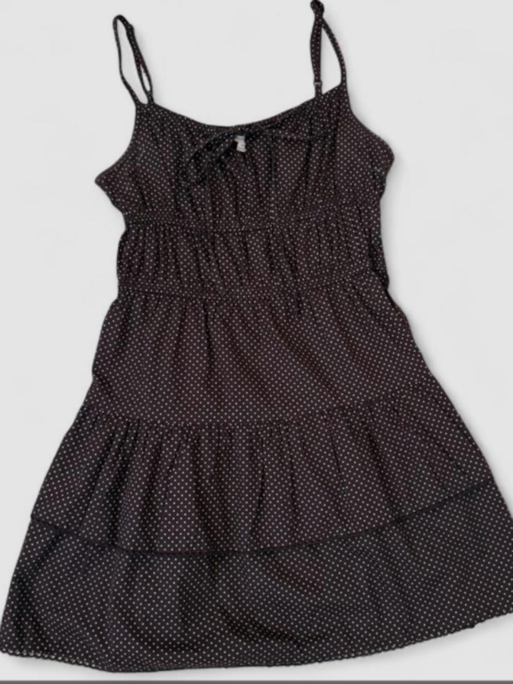 Sim and Sam Brown and White Polka Dot Mini Dress